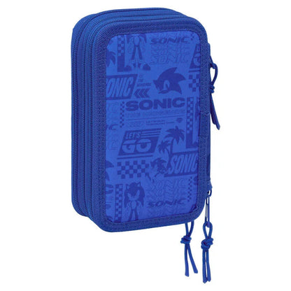 Sonic the Hedgehog triple pencil case 37pcs Nerdscape
