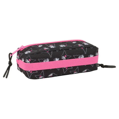 Astuccio rettangolare nero con personaggio kawaii e dettagli rosa, accessorio Nerdscape