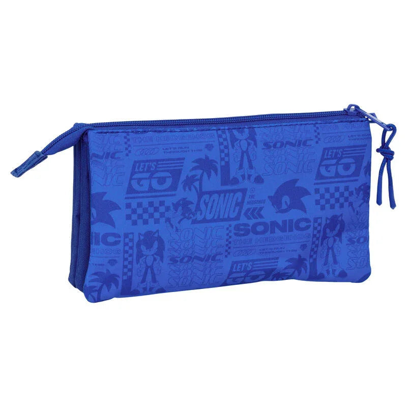 Sonic the Hedgehog triple pencil case Nerdscape