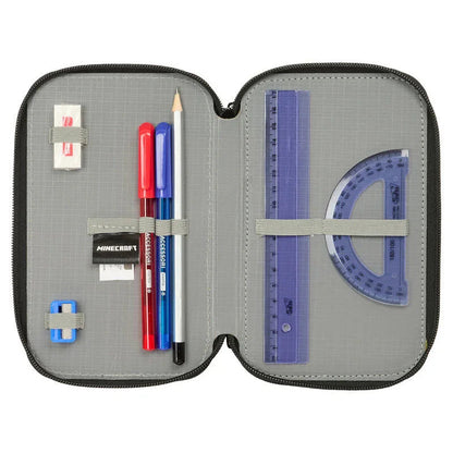 Minecraft triple pencil case 37pcs Nerdscape