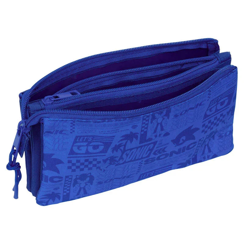 Sonic the Hedgehog triple pencil case Nerdscape