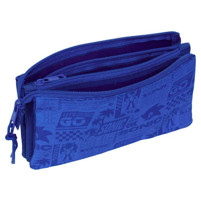 Sonic the Hedgehog triple pencil case Nerdscape