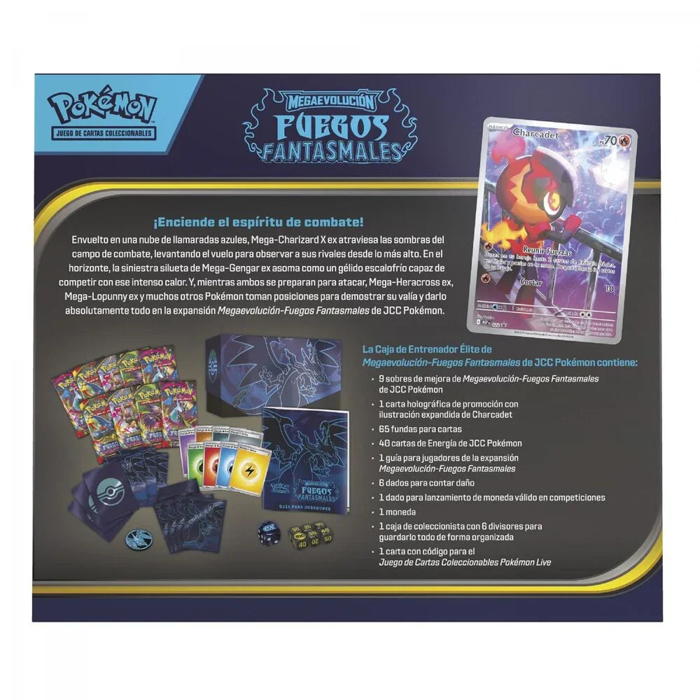 Spanish Pokemon Phantasmal Flames Elite Trainer case trading card game Nerdscape