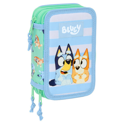 Bluey Sisters triple pencil case 37pcs Nerdscape