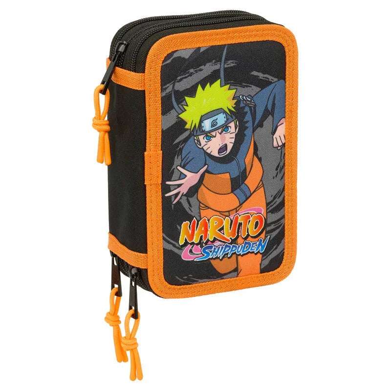 Naruto Shippuden triple pencil case 37pcs Nerdscape