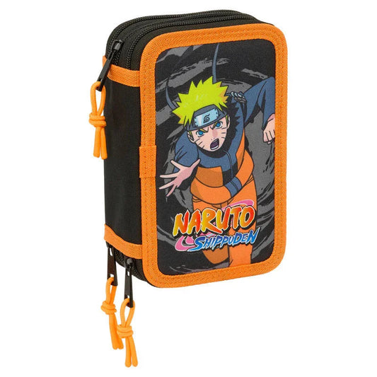 Naruto Shippuden triple pencil case 37pcs Nerdscape