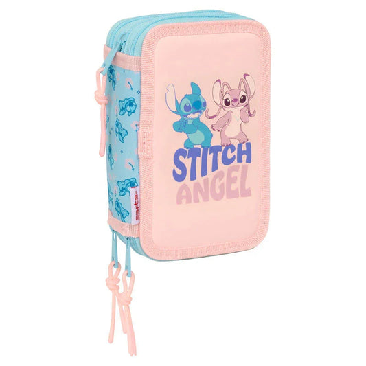 Disney Stitch Ohana triple pencil case 37pcs Nerdscape