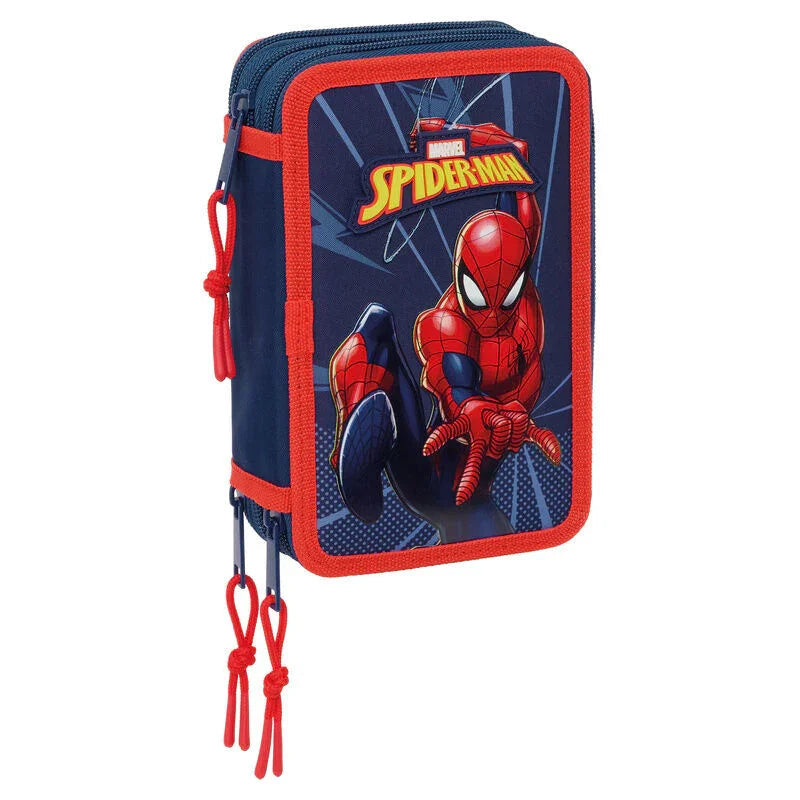Marvel Spiderman triple pencil case 37pcs Nerdscape