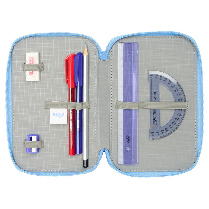 Bluey Lets Play triple pencil case 37pcs Nerdscape