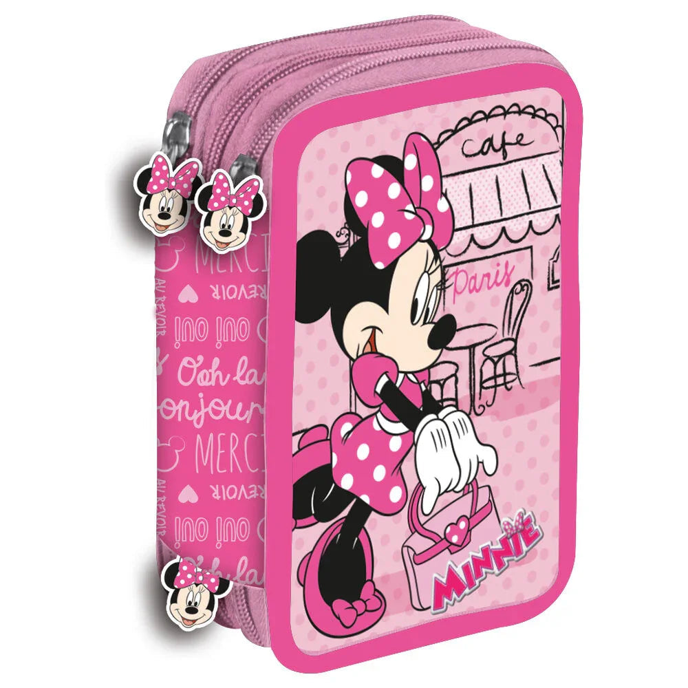 Disney Minnie Paris triple pencil case Nerdscape