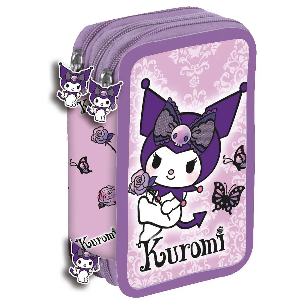 Hello Kitty Kuromi Purple triple pencil case Nerdscape