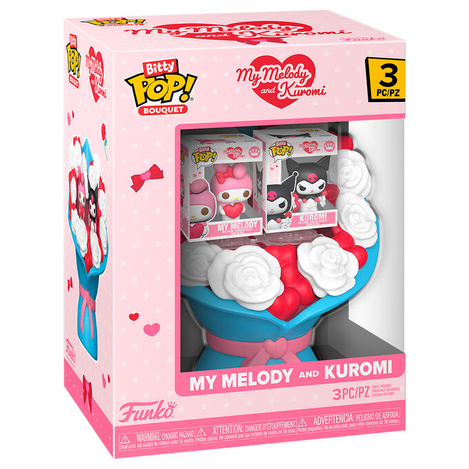 Bitty POP Bouquet figure Hello Kitty My Melody and Kuromi Valentines day