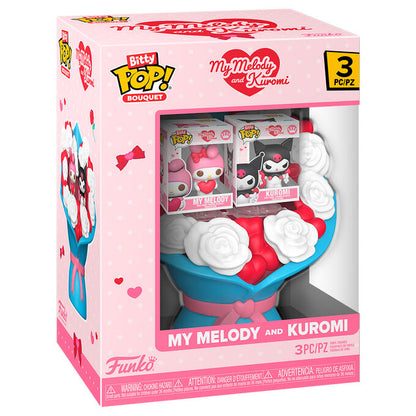 Bitty POP Bouquet figure Hello Kitty My Melody and Kuromi Valentines day