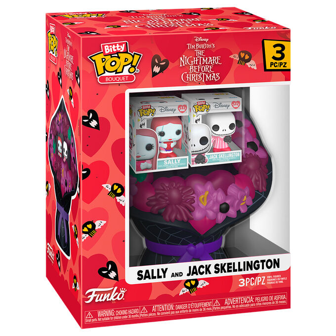 Funko Pop! Nightmare Before Christmas Sally e Jack Skellington - Figura da Collezione Vinyl Nerdscape