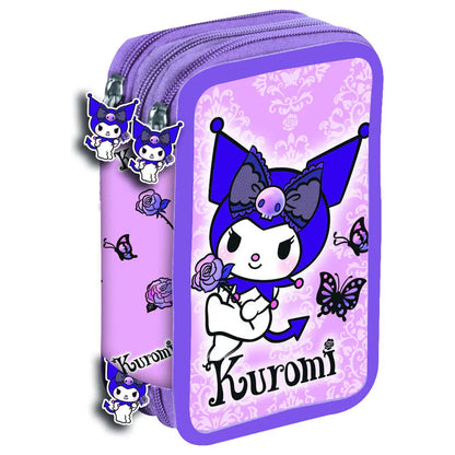 Hello Kitty Kuromi Purple triple pencil case Nerdscape