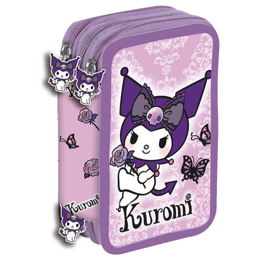 Hello Kitty Kuromi Purple triple pencil case Nerdscape