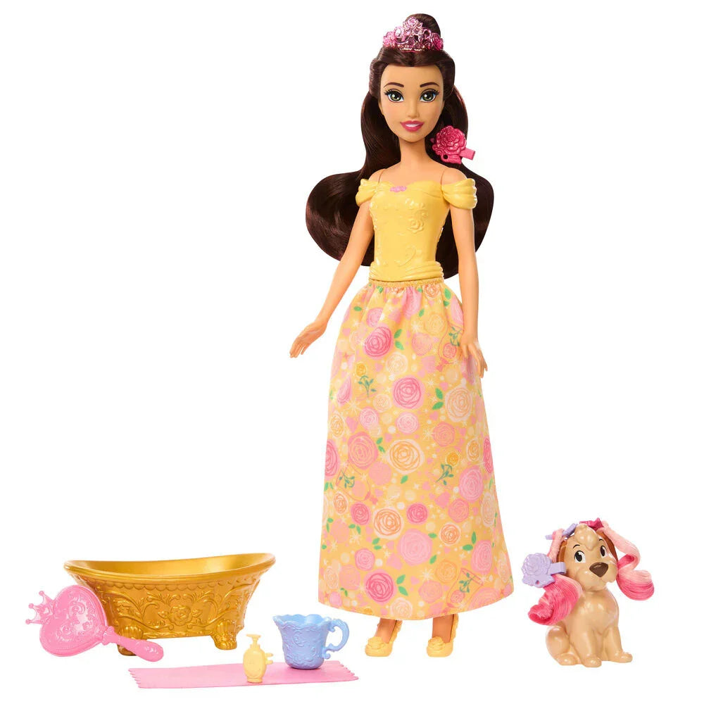 Disney The Beauty and the Beast Belle Bath and Brush Dog doll Nerdscape