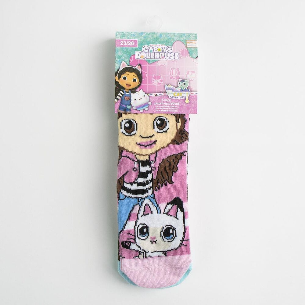 Gabbys Doll House pack 3 assorted socks Nerdscape