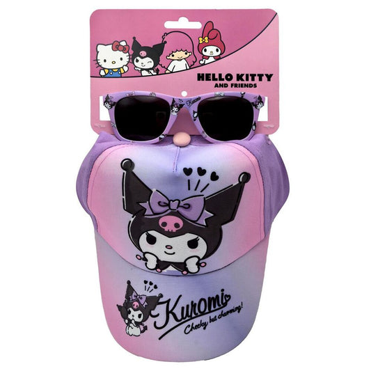 Hello Kitty Kuromi set cap + sunglasses