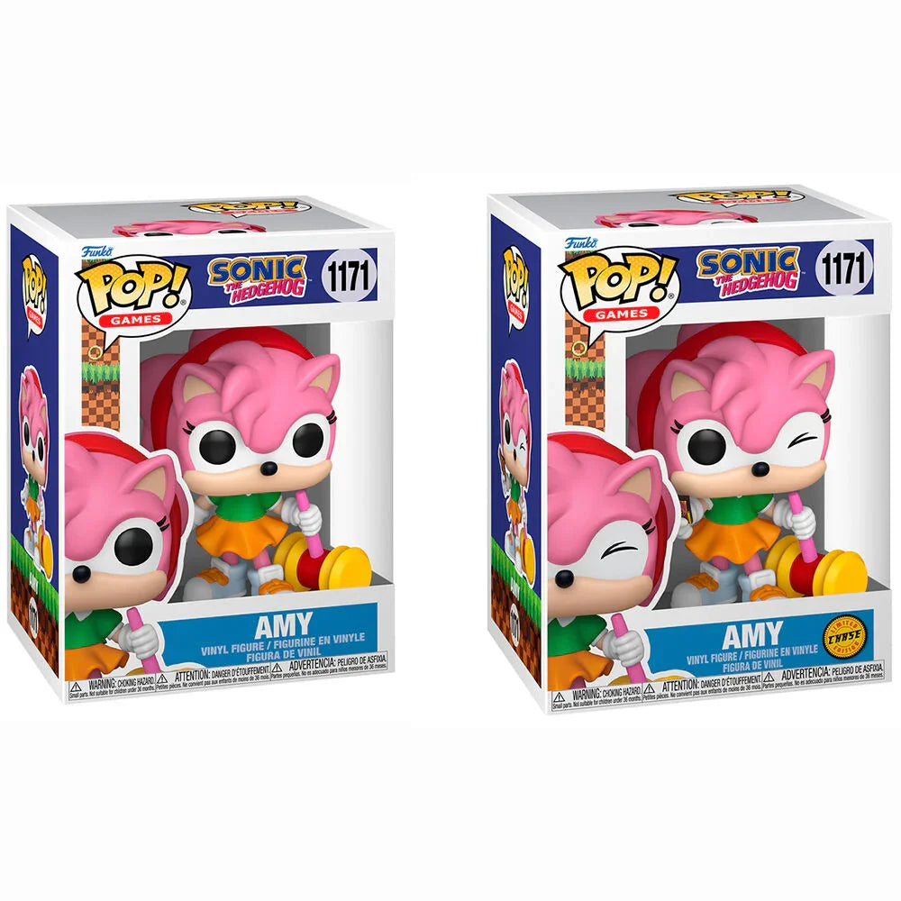 Funko Pop! Sonic The Hedgehog Amy 5 + 1 Chase - Figura da Collezione Vinyl Nerdscape