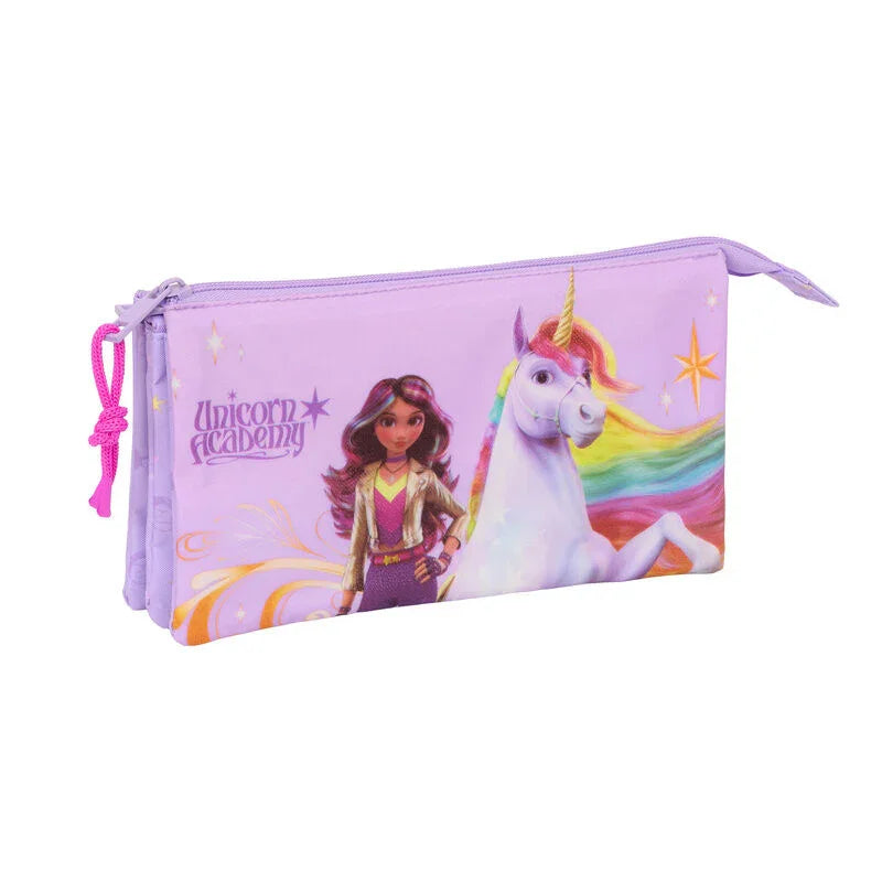 Unicorn Academy triple pencil case Nerdscape