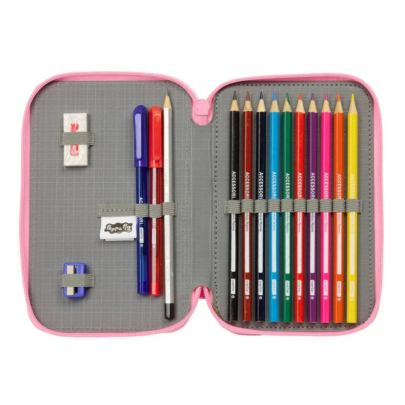 Peppa Pig Baby Pig double pencil case 29pcs Nerdscape
