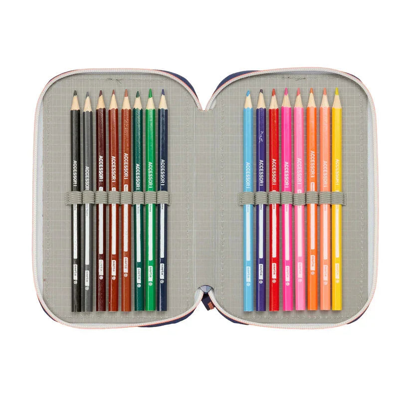 F.C. Barcelona 2 Equipment 25/26 triple pencil case 37pcs Nerdscape