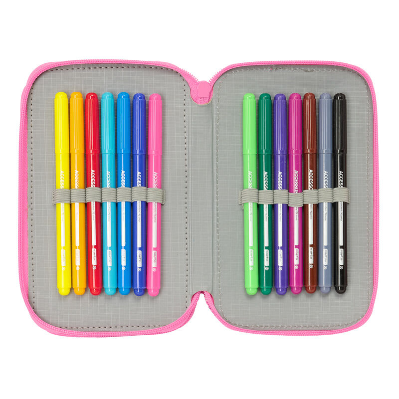 Gabbys Dollhouse Confetti triple pencil case 37pcs Nerdscape
