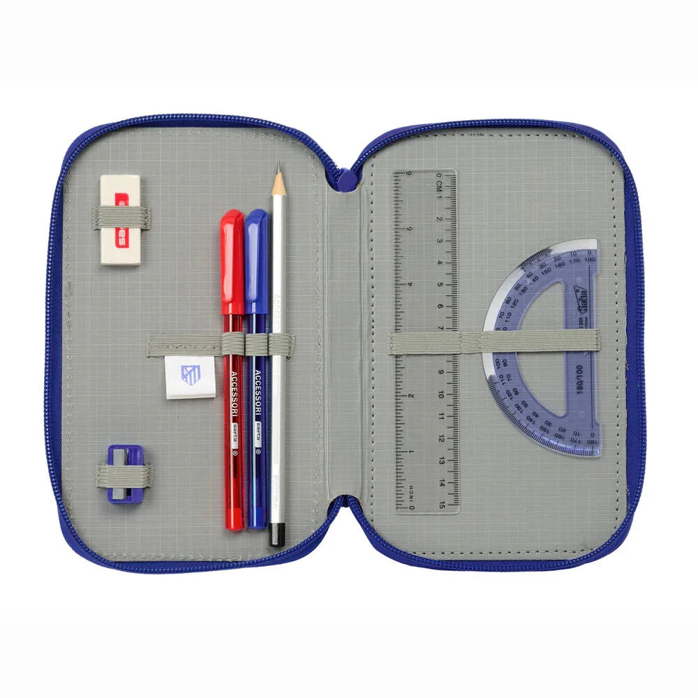 Atletico de Madrid triple pencil case 37pcs Nerdscape
