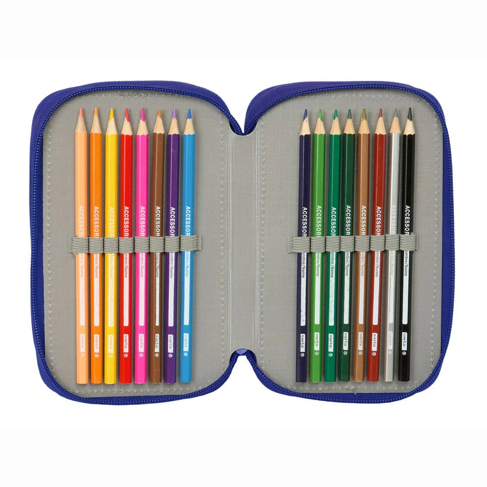Atletico de Madrid triple pencil case 37pcs Nerdscape