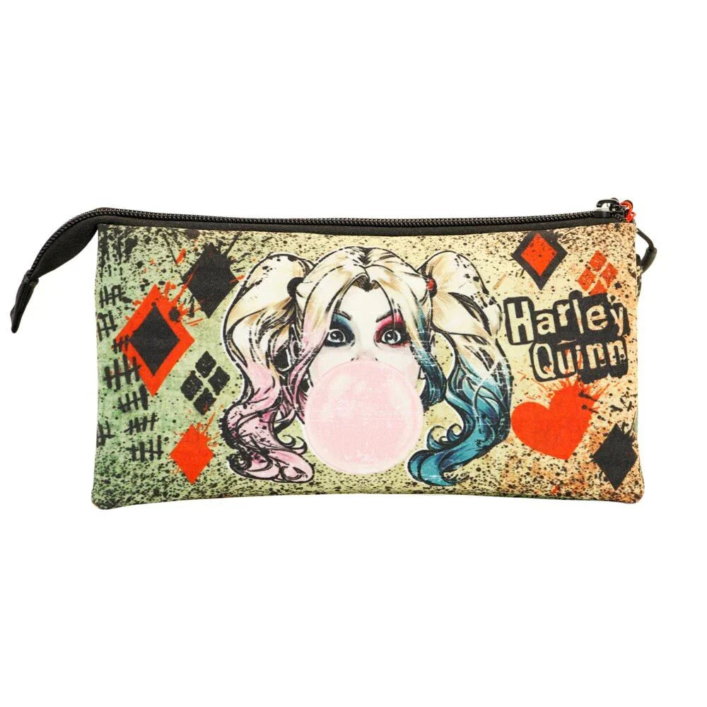 DC Comics Harley Quinn Mad Love triple pencil case Nerdscape