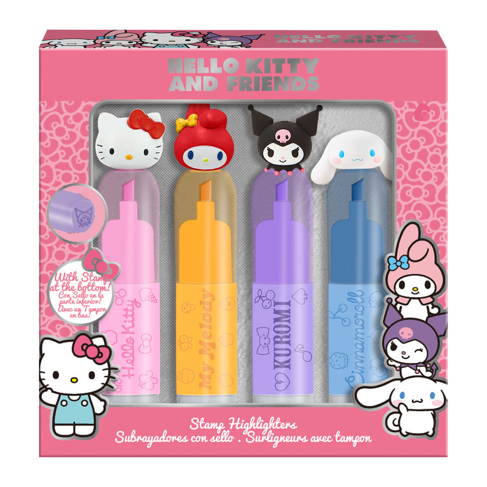 Hello Kitty and Friends pack 4 highlighters Nerdscape