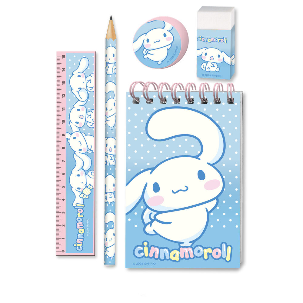 Hello Kitty Cinnamoroll stationary set 5pcs Nerdscape