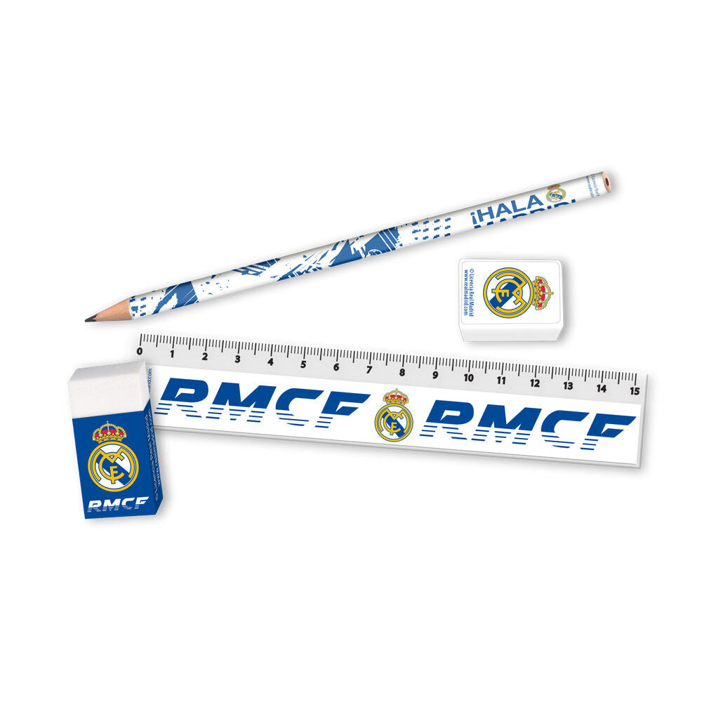 Real Madrid pencil case stationery set Nerdscape