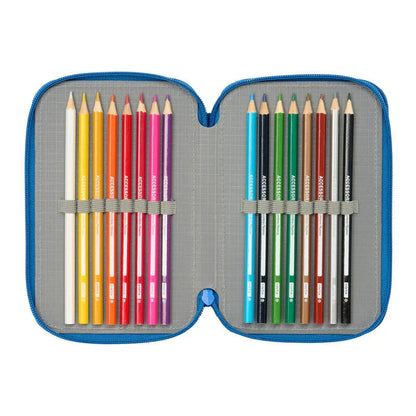 DC Comics Superman triple pencil case 37pcs Nerdscape