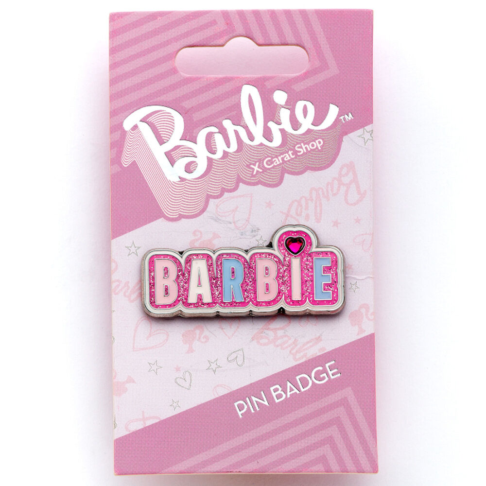 Barbie Sparkly Logo pin badge Nerdscape