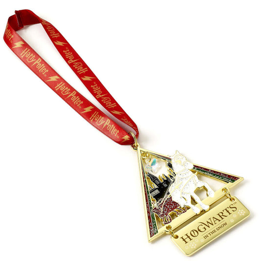 Harry Potter Hogwarts in the Snow Christmas hanging ornament Nerdscape