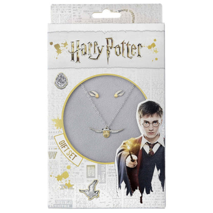 Harry Potter Golden Snitch necklace and earrings set Nerdscape