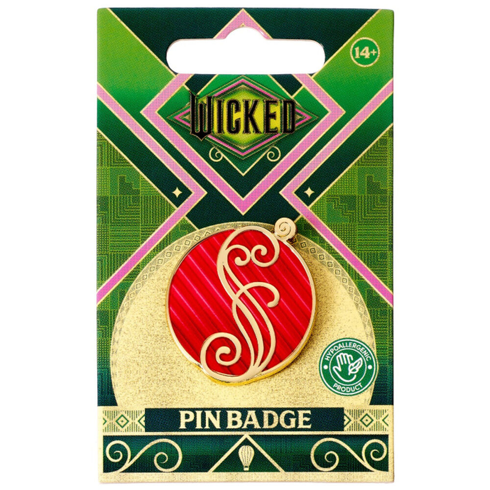 Wicked Glinda Pink Shiz Logo pin badge Nerdscape