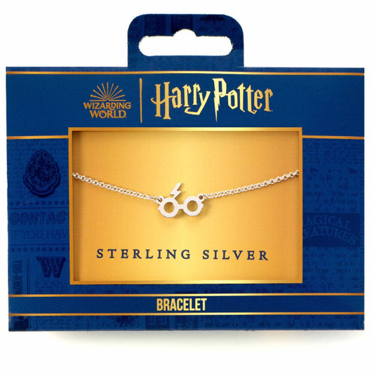 Harry Potter Glasses & Lightning sterling silver bracelet Nerdscape