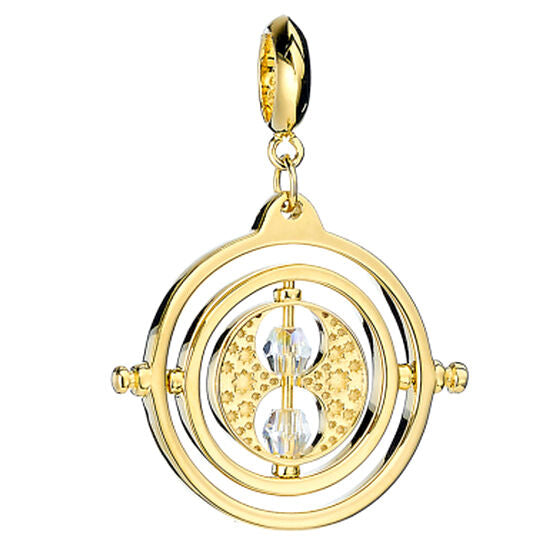 Harry Potter Time Turner sterling silver gold plated slider charm Nerdscape