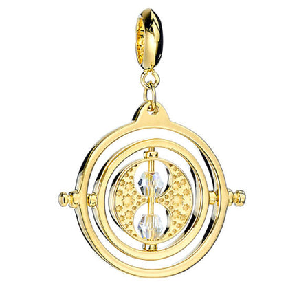 Harry Potter Time Turner sterling silver gold plated slider charm Nerdscape