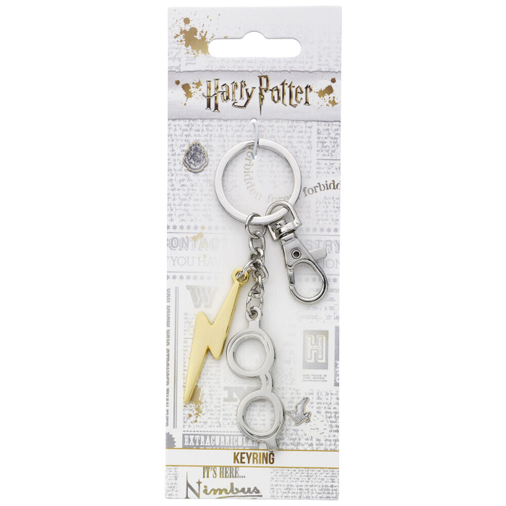 Harry Potter Lightning Bolt & Glasses keyring Nerdscape