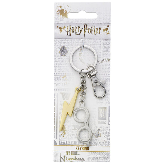 Harry Potter Lightning Bolt & Glasses keyring Nerdscape