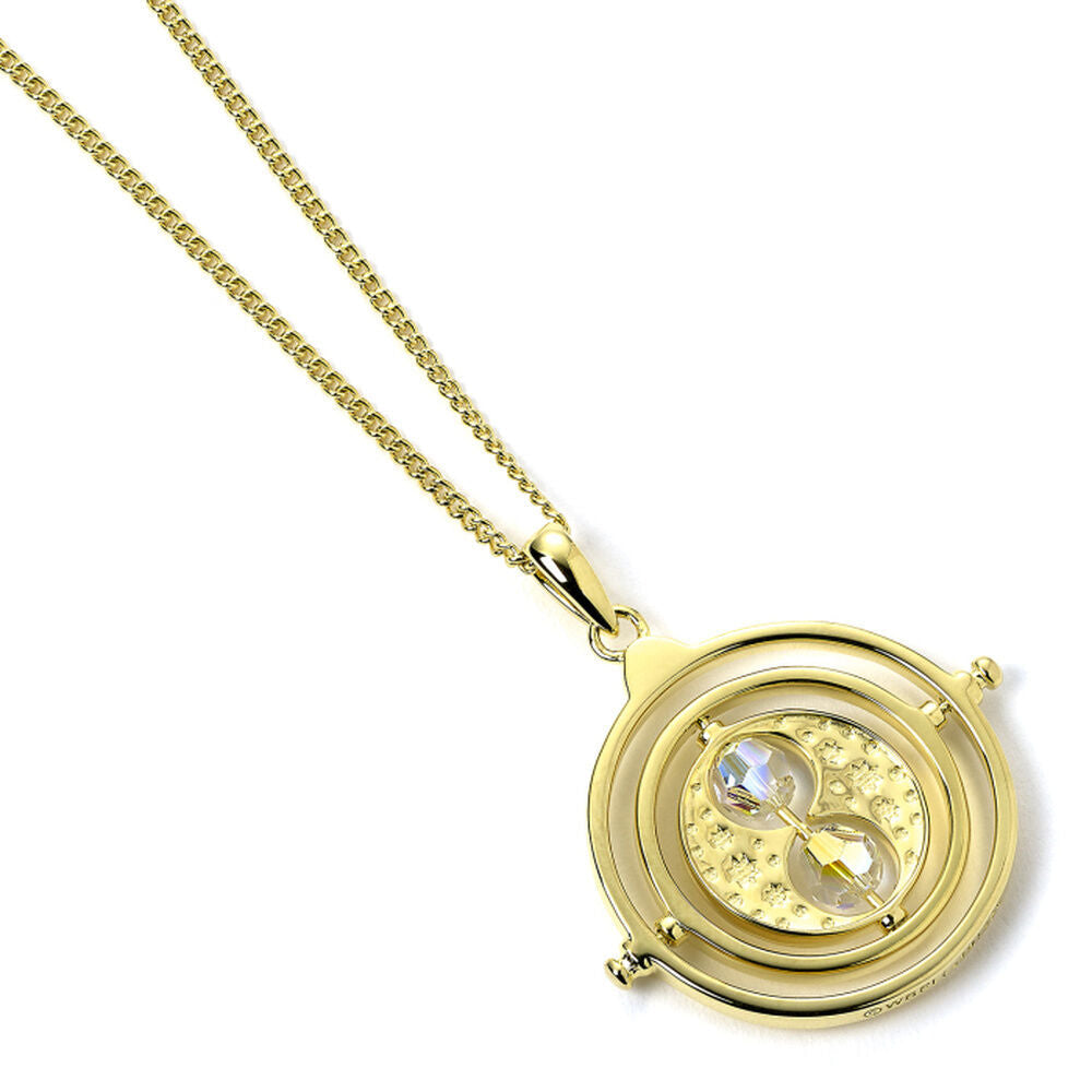 Harry Potter Time Turner  sterling silver gold plated necklace Nerdscape