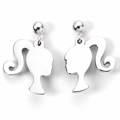 Barbie Silhouette sterling silver earrings Nerdscape