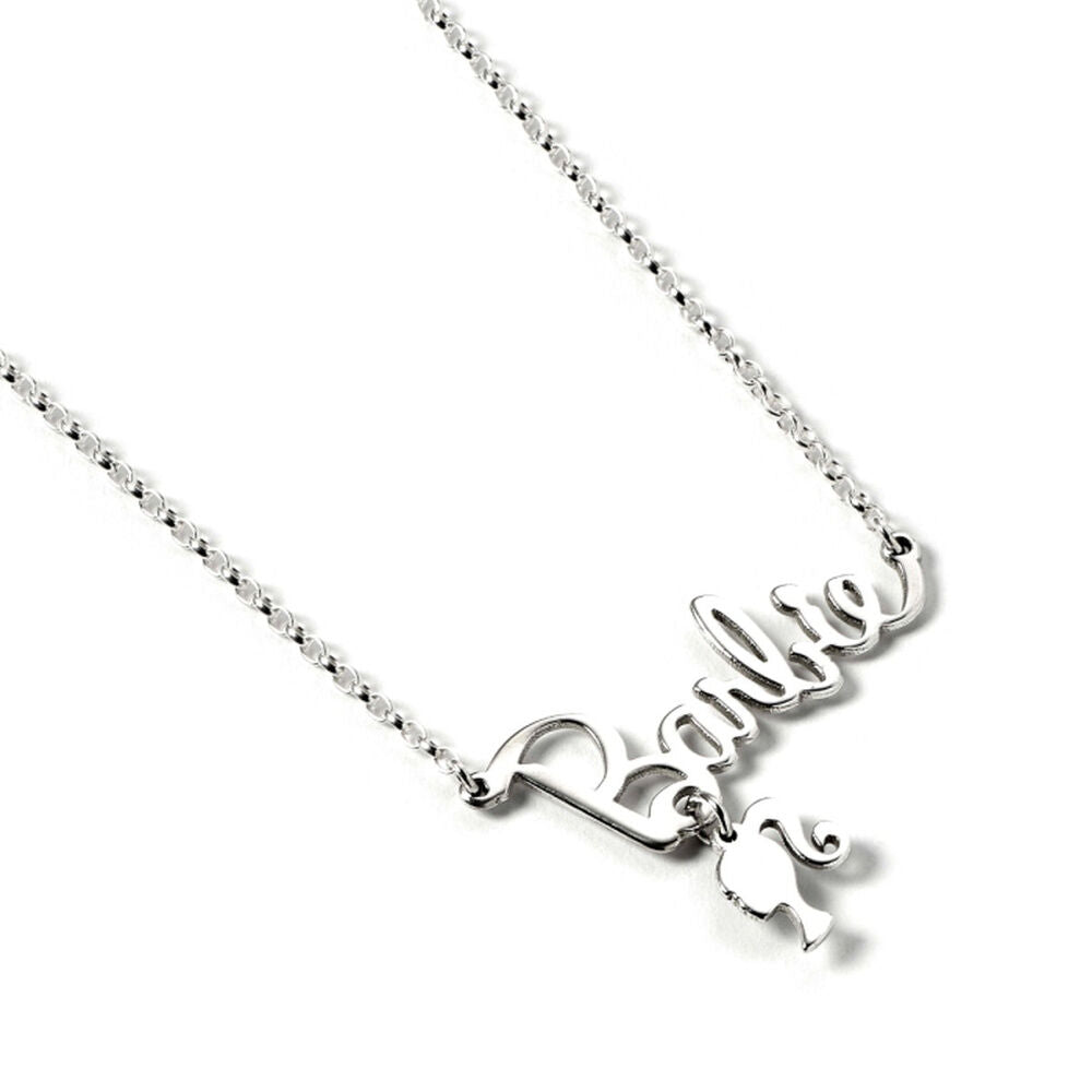 Barbie Name Logo Silhouette sterling silver necklace Nerdscape