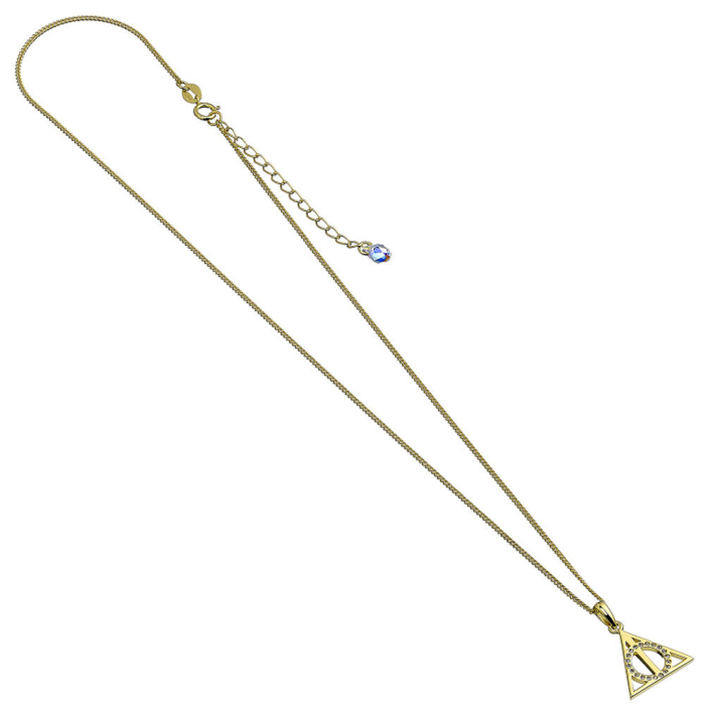 Harry Potter Deathly Hallows sterling silver gold plated necklace