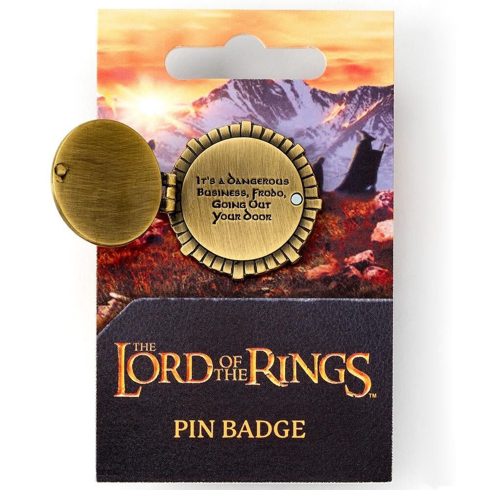 The Lord of The Rings Hobbit Door pin badge Nerdscape