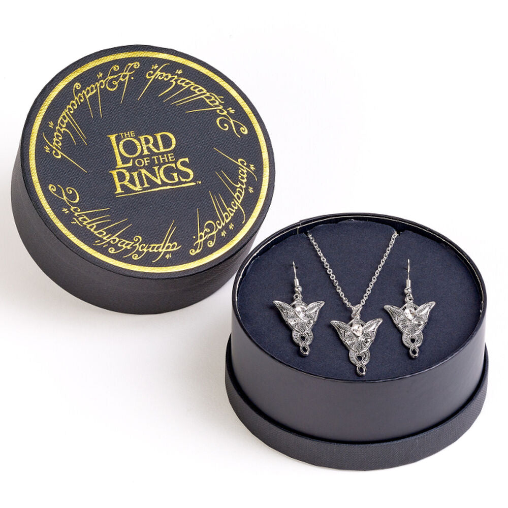 The Lord of The Rings Evenstar earringss and necklace gift set Nerdscape